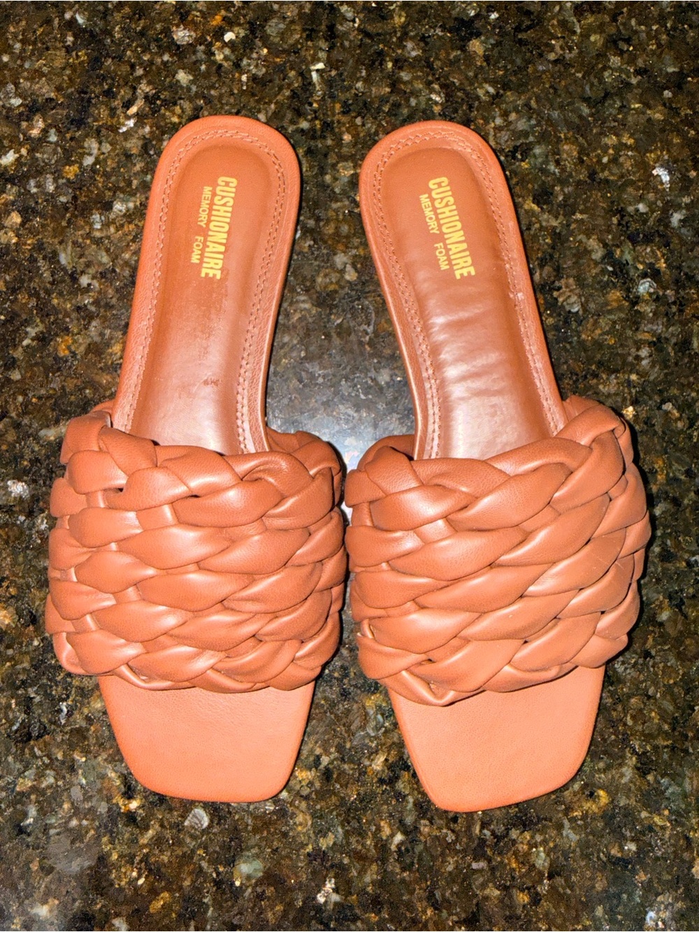 Cushionaire Aramis Braided Memory Foam Slides Size 8.5W